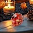 thumbnail image 3 of InsCrazy Halloween Crystal Skull, Gravel Drip Resin Skull Halloween Ornament Crafts Halloween Decoration Ghost Head Gift, 3 of 6