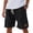 Black, variant on GrmtClth Mens Linen Shorts Elastic Waist Drawstring Casual Cotton Shorts Loose Summer Beach Vacation Shorts Classic Fit Stretch Outdoor Hiking Shorts with Pocket Army Green 4XL