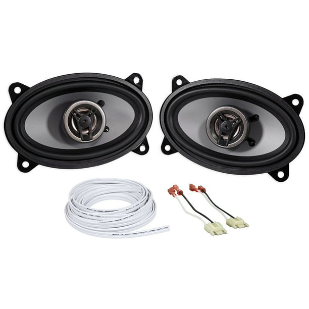 Crunch 4X6 Front Factory Speaker Replacement+Harness For Jeep Wrangler Yj  87-95 