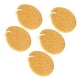 thumbnail image 4 of Esponja de baño de forma ovalada de 5 piezas, diseño de panal suave, esponjas limpiadoras corporales, bola de baño, bola de ducha (amarillo), 4 of 6