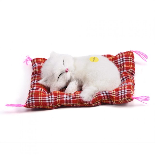 Noref Simulation Cat Toy, Plush& Cloth Material Simulation Cat, Christmas Gifts Good Gift For Kids Simulation Sleeping Cat Fine Decoration At Home