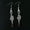 06#Hand snake Blood drop, variant on Black Snake Earrings Red Crystal Serpent Earrings Dangles Gothic Witchy Jewelry-04#Silver Snake Quartz