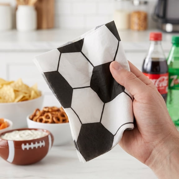 LOLIPPYY Assorted Color Football Napkins Soccer Theme for Home Gatherings