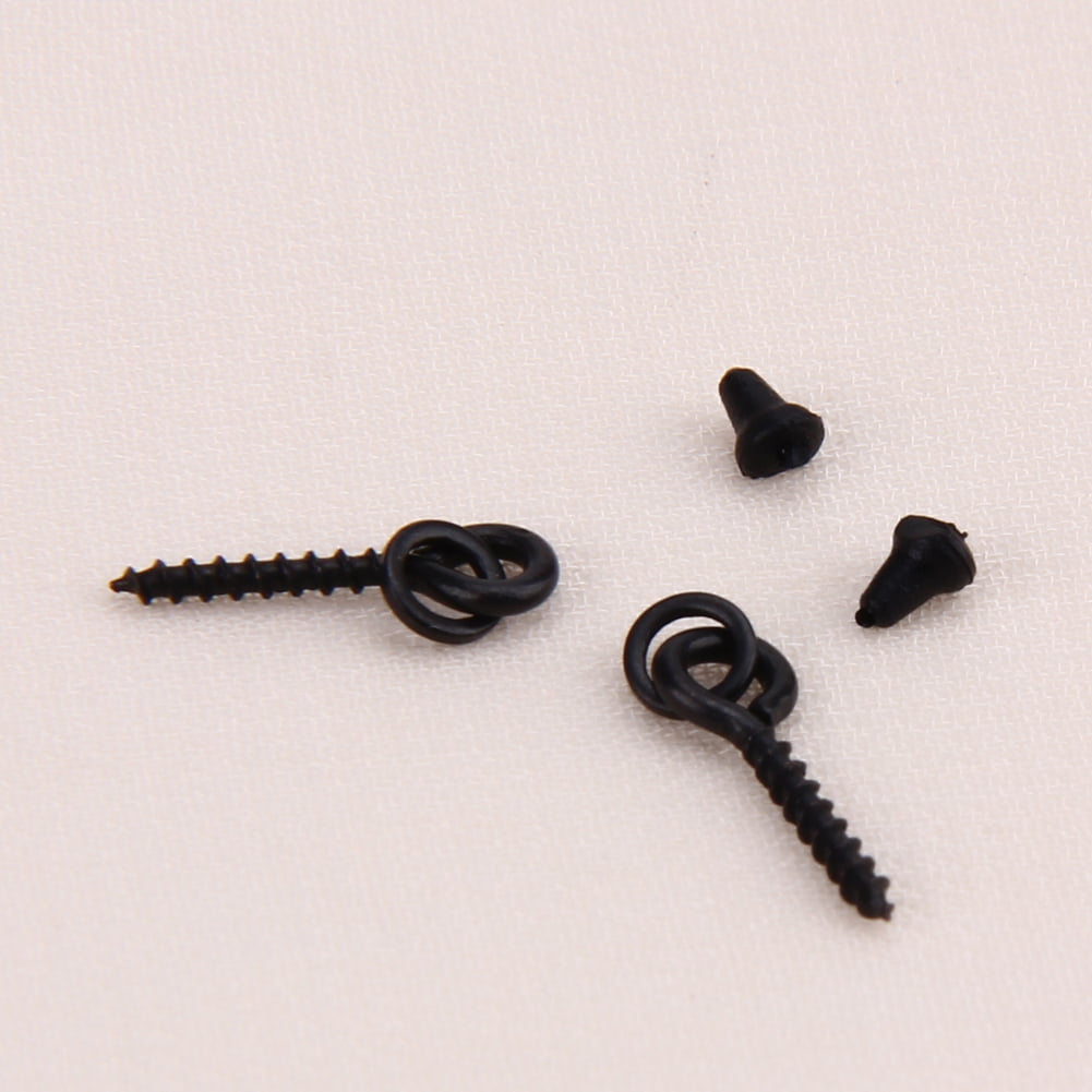 20 x Hook Stops Carp Fishing Tackle Chod 10 x Bait Screws With Oval Rings 