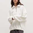 thumbnail image 1 of 2023 Sweat-Shirt Mode pour Femmes 50% de Réduction Liquidation Col Rabattu Fermeture Éclair Pull Europe Amérique Hiver 2023 Nouvelle Tendance Rue Ample Décontracté Paresseux Fermeture Éclair Pull, 1 of 8