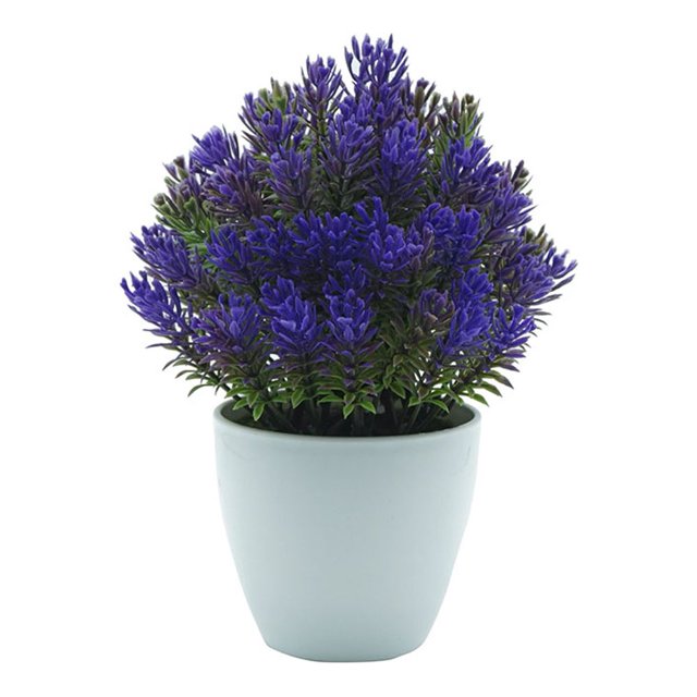Bonsái de pino artificial morado en maceta para decoración de plantas simuladas para el hogar y la oficina