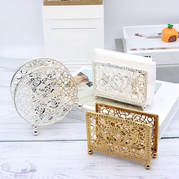 COSMOBETTY Servilletas De Metal Plateado Para Con Decorativo Y Uso Práctico