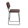 thumbnail image 4 of Tribeca Metal and Brown Faux Leather Commercial Grade Counter Stool, 4 of 8