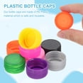 thumbnail image 3 of 50pcs Plastic Bottle Caps, 1.2 inch Bottle Screw Lid Top Water Bottles Top Cap for  DIY Development Imagination Intelligence Craft Scrapbook Creative Gifts, Black, 3 of 6
