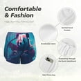 thumbnail image 4 of Salouo DJ Panda Hot Air Balloon Print Women's 2 in 1 Running Shorts Double-Layer Shorts Athletic Workout Gym Yoga Shorts Running Shorts for Women-Medium, 4 of 7
