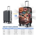 thumbnail image 4 of Fuzoiu Flower Crown Cat Print Suitcase Cover,Washable Luggage Covers for Suitcase,Elastic Luggage Protector Cover,Scratch Resistant Travel Suitcase Covers-Medium, 4 of 7