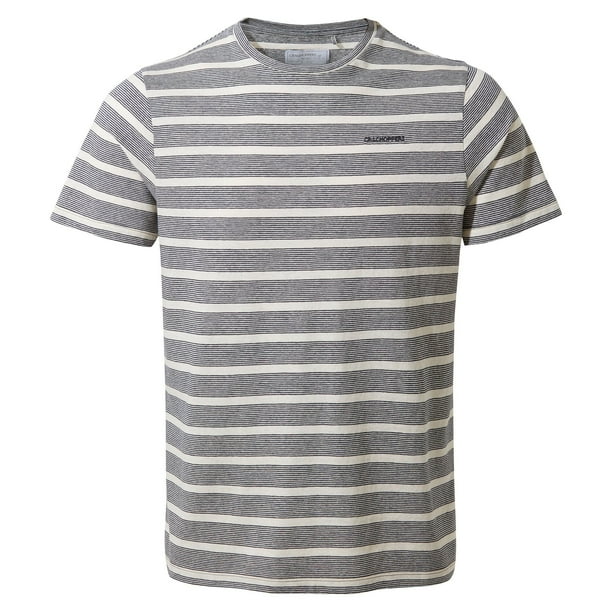 Craghoppers - Camiseta Sten de Rayas de Manga Corta para Hombre (Marino)