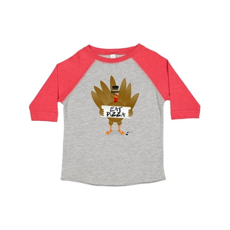 

Inktastic Turkey Holding a Sign Says Eat Pizza Gift Toddler Boy or Toddler Girl T-Shirt