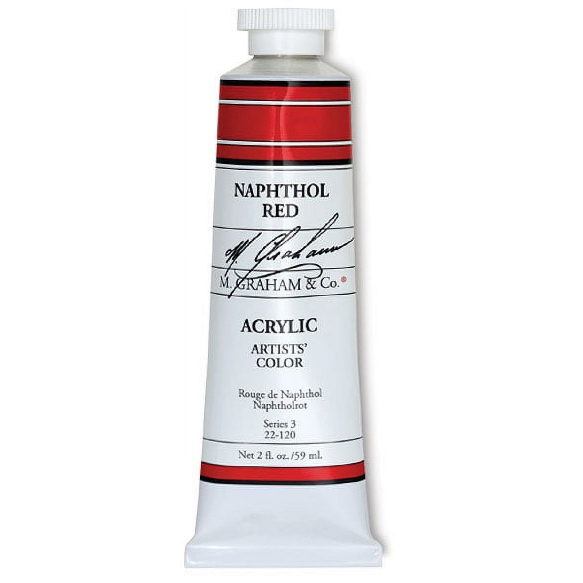 M. Graham Artists' Acrylics - Naphthol Red, 2 oz tube