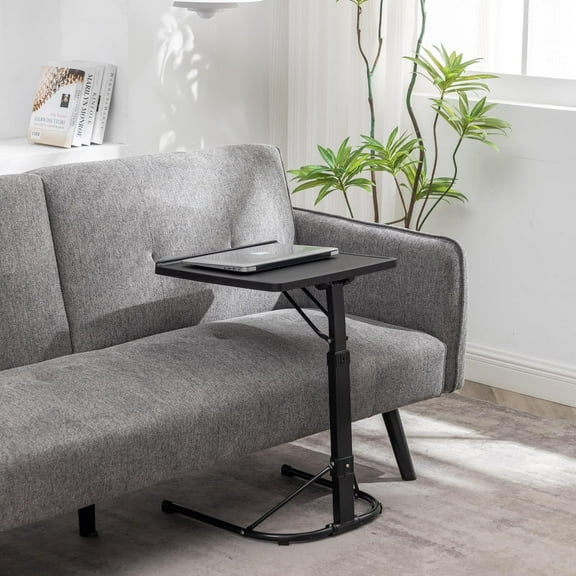 Set of 2, Folding TV Tray Table Tray Foldable 3 Adjustable Height & Tilt Angles for Dinner Eating Reading Laptop on Bed Sofa & Couch