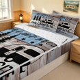 thumbnail image 3 of Erosebridal Camping Camper Car Zipper Twin Comforter Sets with Fitted Sheet and 2 Pillowcases for Boys Girls, Rustic Farmhouse Zipper Bedding Set, Reversible, 3 of 7