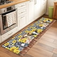 thumbnail image 2 of Farmhouse Pig Cow Wooden 2'x6' Runner Rugs for Hallway Kitchen Bedside Non Slip Washable, Black White Buffalo Plaid Entryway Rug Runners with Rubber Backing, Long Carpet Runner for Laundry Room, 2 of 8