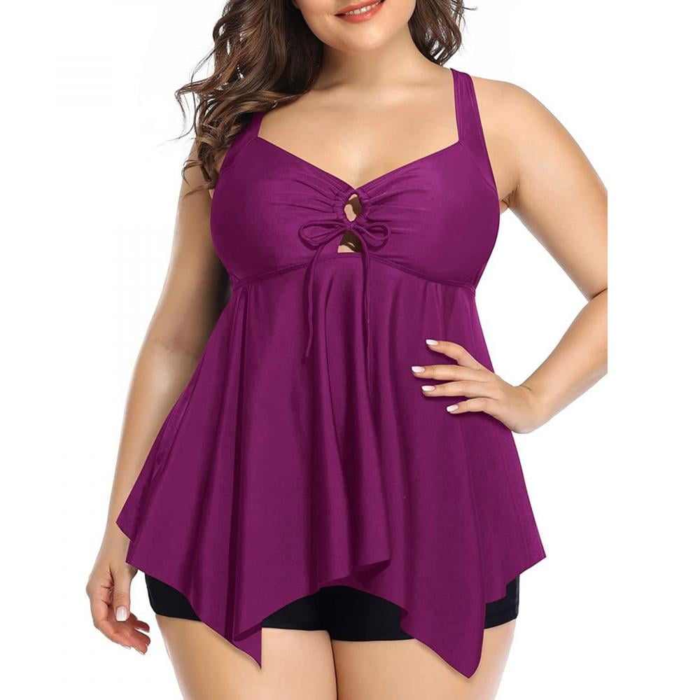 Homadles Womens Plus Size Bathing Suits Tummy Control Women Swimwear