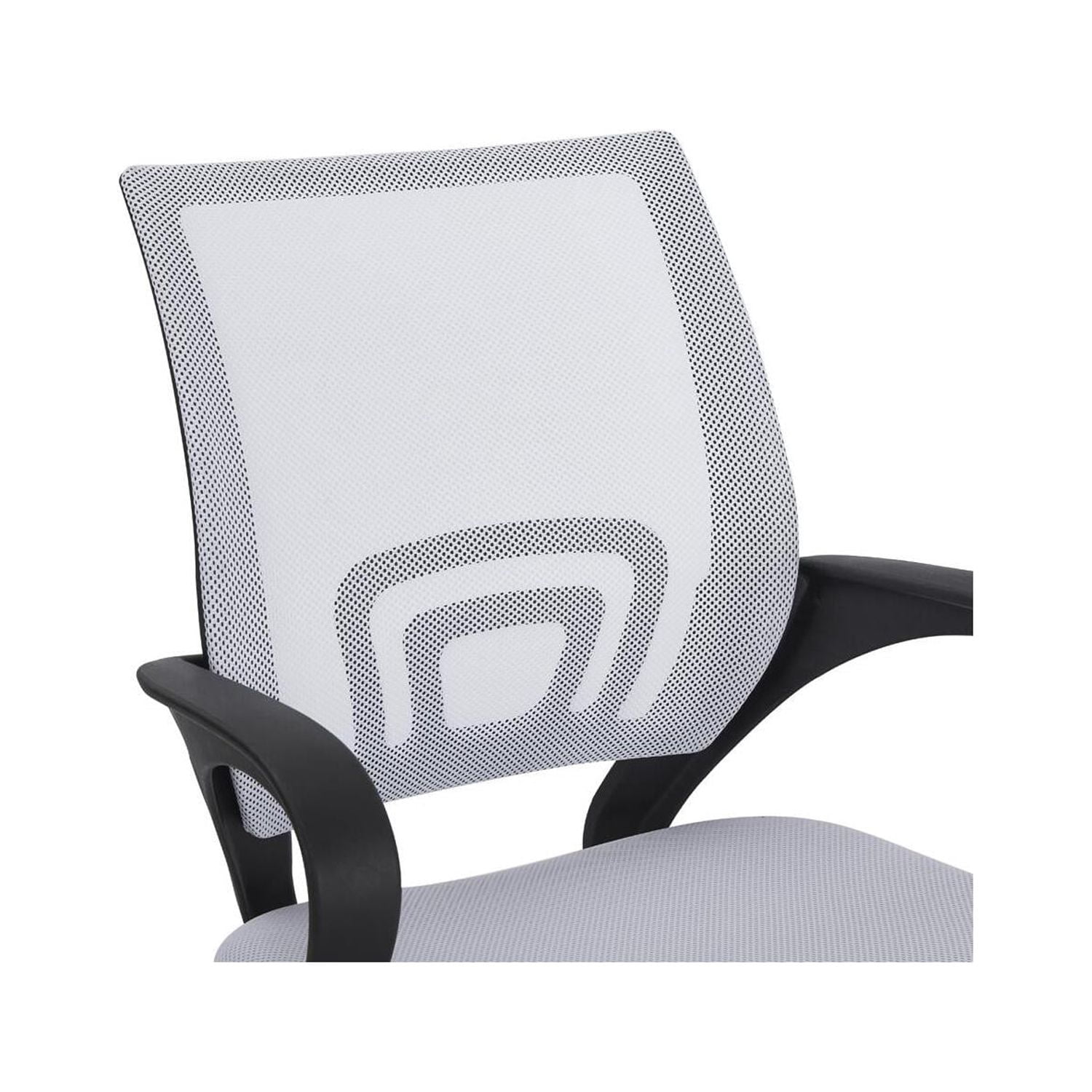 Ergonomic Mesh Office Chair with Adjustable Height & Tilt – Swivel Task Chair with Armrests, Rolling Casters & Lumbar Support – Mid Back Mesh Desk Chair for Home Office Comfort -Color:White
