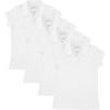George Girls School Uniforms Short Sleeve Polo Shirts, 4-Pack Value Bundle, Sizes 4-18 (XS-XXL)
