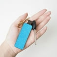 thumbnail image 4 of Wukai Sky Blue Glitter Print Leather Car Keychain, Universal Key Fob Keychain, Leather Key Chain Holder for Men and Women,360 Degree Rotatable, 4 of 5