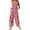 Red, variant on MDUKONU Women's Red White Striped Spaghetti Strap Jumpsuit, Tie Shoulder Wide Leg Casual Romper with Pockets Red S