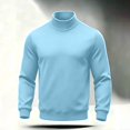 thumbnail image 5 of LWITHSZG Men's Mockneck Sweatshirt Soft Fleece Lined Pullover Sweatshirts Fall Winter Warm Long Sleeve Going&nbsp;Out Tops 3X-Large, 5 of 9