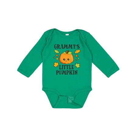 

Inktastic Grammys Little Pumpkin with Leaves and Stars Gift Baby Boy or Baby Girl Long Sleeve Bodysuit