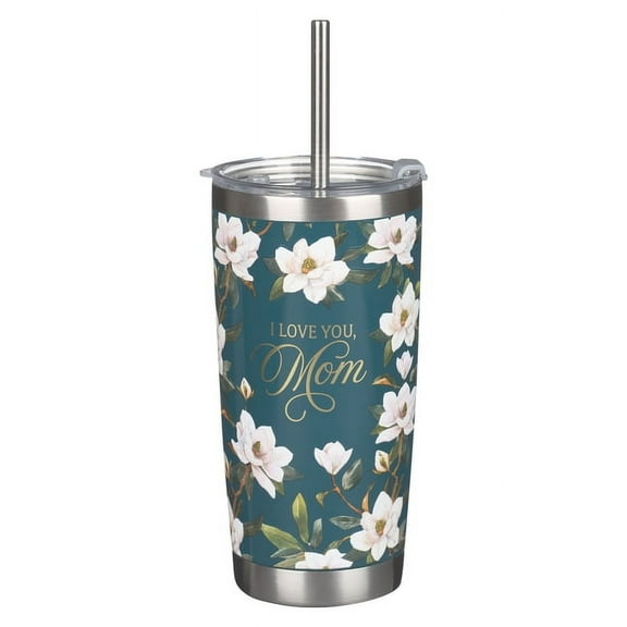 Tumbler SS Dk. Teal Love You Mom Prov. 31:25, (Hardcover)