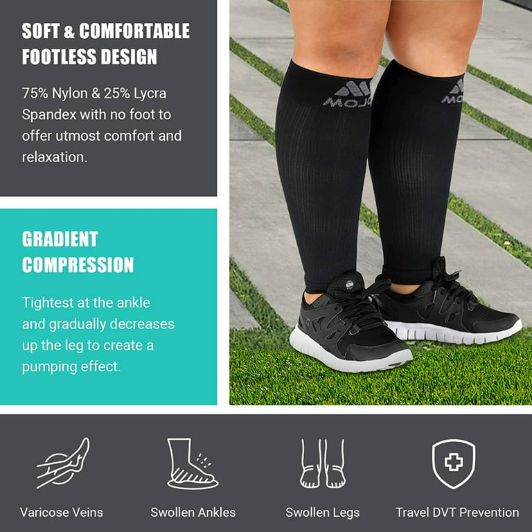 Extra Wide Unisex Compression Calf Sleeve 20-30mmHg for Edema