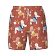 thumbnail image 4 of Lsque Mens Swim Trunks Cute Poodle Dog Pattern - Bathing Suit Compression Liner - Beach Swim Shorts Swimwear - (S-3XL) - Stretch Quick Dry -Medium, 4 of 9