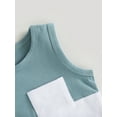 thumbnail image 6 of Coduop Baby Boys Shorts Set,Patchwork Tank Top with Elastic Waist Shorts Summer Outfit Set, 6 of 8
