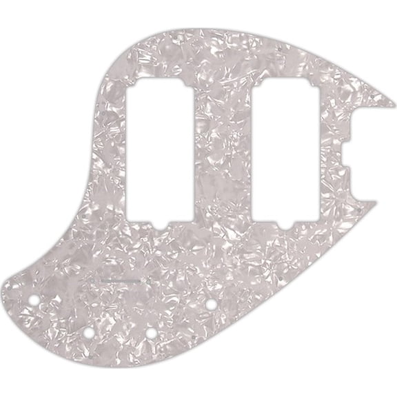 WD Custom Pickguard For Music Man 5 String StingRay 5-HH Through Neck Bass #28 White Pearl/White/Bla