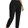 thumbnail image 5 of Women's Wide Leg Sweatpants Women's Wide Leg Pants Track Pants Women Baggy Pants Women's Fashionable Solid Color Plus Size Casual Loose High Waisted Pants Black 4XL, 5 of 6