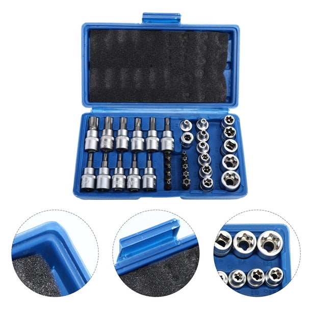 unbranded 34Ud Kit De Dados E Tipo De Metal Con Estuche Para Herramientas