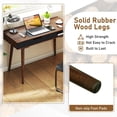 thumbnail image 2 of Spaco Mid-Century Modern Computer Desk - Rubber Wood Legs Anti-Tip Device, Drawer & Open Compartment, Brown, 2 of 7
