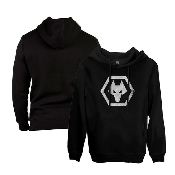 Men's 1863FC Black Wolverhampton Wanderers Bubble Fleece Pullover Hoodie