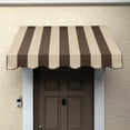 thumbnail image 2 of Awntech 4.38 Ft San Francisco Closed-Sided Fixed Awning Canopy (52.5in x 31in x 24in), Brown/Tan Stripe, 2 of 4