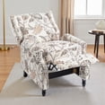 thumbnail image 7 of UIXE Floral Pushback Recliner Chair, Fabric Upholstered Armchair Push Back Accent Chair for Living Room, Rivet Trim Club Chair Home Theater Single Sofa Reading Seat, Plants Beige, 7 of 7