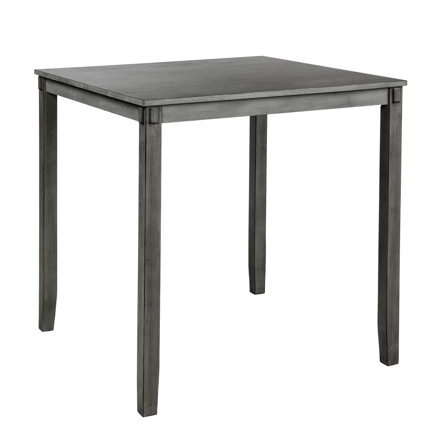 Kepooman 5 Pieces Counter Height Wooden Dining Set with 4 Chairs for Kitchen, Gray Kepooman 5 Pieces Counter Height Wooden Dining Set with 4 Chairs for Kitchen, Gray