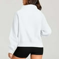 thumbnail image 3 of Aofany Sweatshirt for Women Half Zip Cropped Pullover Fleece Hoodies Fall Winter Tops Thumb Hole, 3 of 6