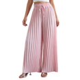 thumbnail image 2 of Aimik Women's High Waist Pleated Wide Leg Pants Elastic Drawstring Waist Casual Trousers Flowy Fashion Daily Bottoms, 2 of 6