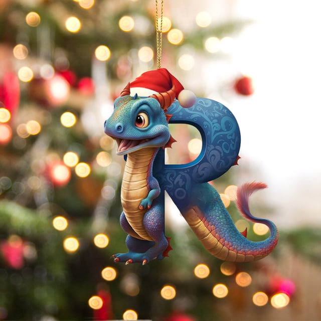 Colgante Navideño de Dinosaurio, Adorable Adorno para Amantes de Los Perros, Ideal para El Árbol de Navidad, Regalo para Amantes de Los Perros, Decoración Caprichosa para El Hogar, Acrílico de Alta C