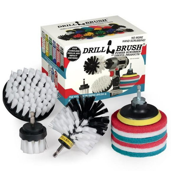 Drillbrush 1025316 Brosse de Perceuse à Poils Métalliques Doux et Moyens 4 Po, Multicolore