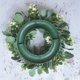 thumbnail image 5 of 2x corona de boj de imitación, corona de hojas verdes artificiales de 12,9 pulgadas, Compatible con puerta delantera, colgante, ventana de pared P, 5 of 5