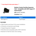 thumbnail image 2 of Radiator Coolant Overflow Expansion Tank - Compatible with 2009 Jaguar XF Supercharged, 2 of 2