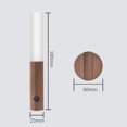 thumbnail image 5 of Lámpara de pared de madera recargable por USB con interruptor, luces de pared inalámbricas de batería para interiores con sensor de movimiento, luz blanca cálida magnética para dormitorio., 5 of 5