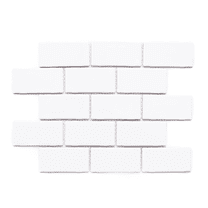 The Tile Life Metro Snow White Glossy Porcelain Subway Mosaic Wall Tile, 12 x 12 in, 1-Piece