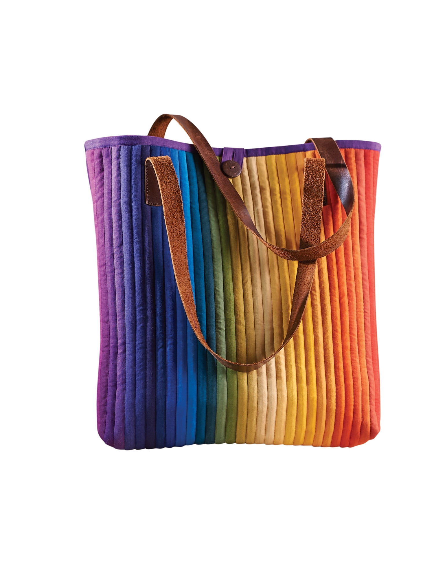 quilted rainbow purse