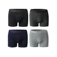 thumbnail image 3 of Deago 4 Pack Men's Stretch Boxer Briefs Soft Cotton Open Fly Underwear Tagless Regular Leg (Multi-color, M), 3 of 8
